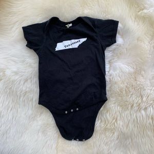Tennessee State Black 24 Month Onesie